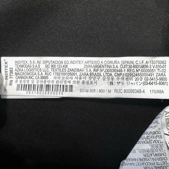 Zara Faux Suede Open Front  Jacket with Beaded Fringe in Dark Black Women’s M - Picture 9 of 12